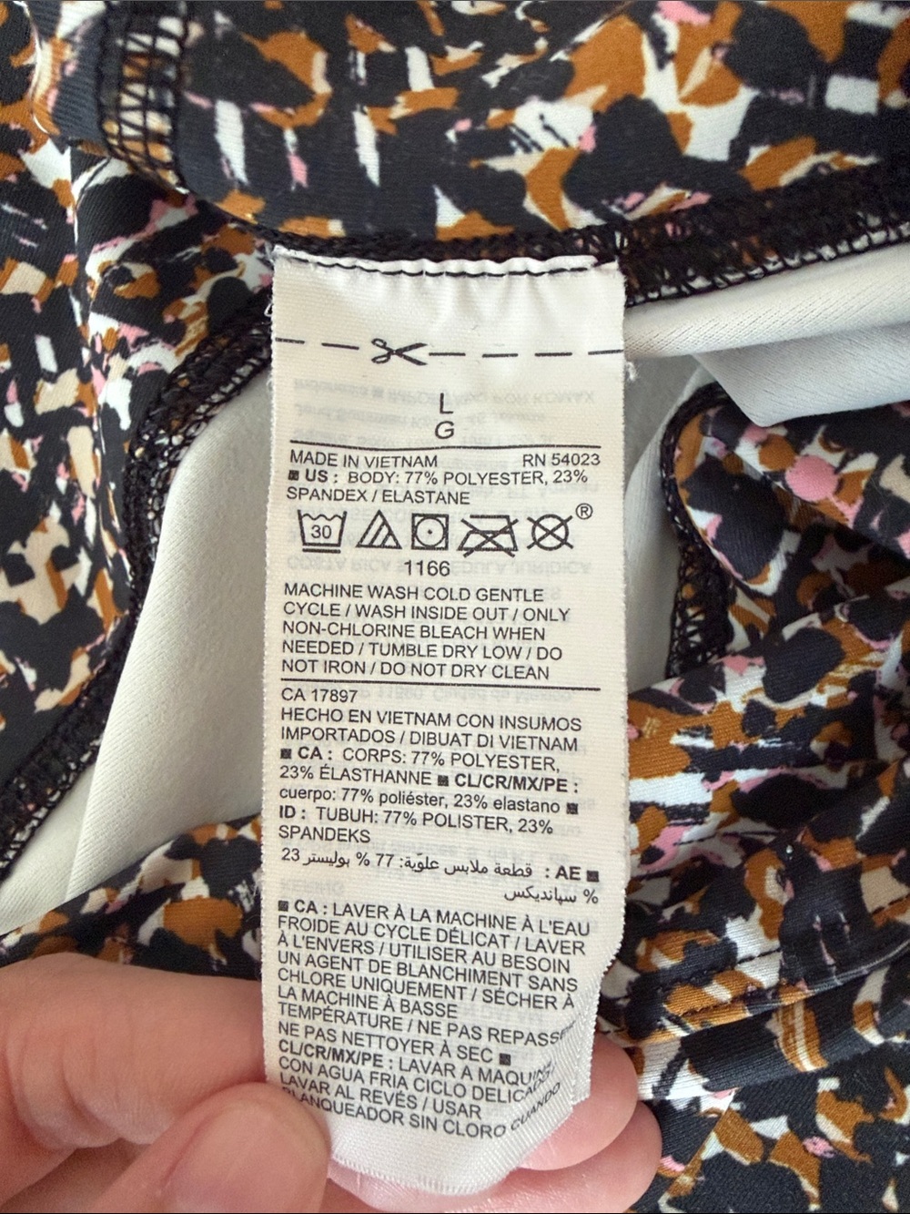 Old Navy Black, Brown & Cream Printed High-Rise Bike Shorts - Picture 7 of 10